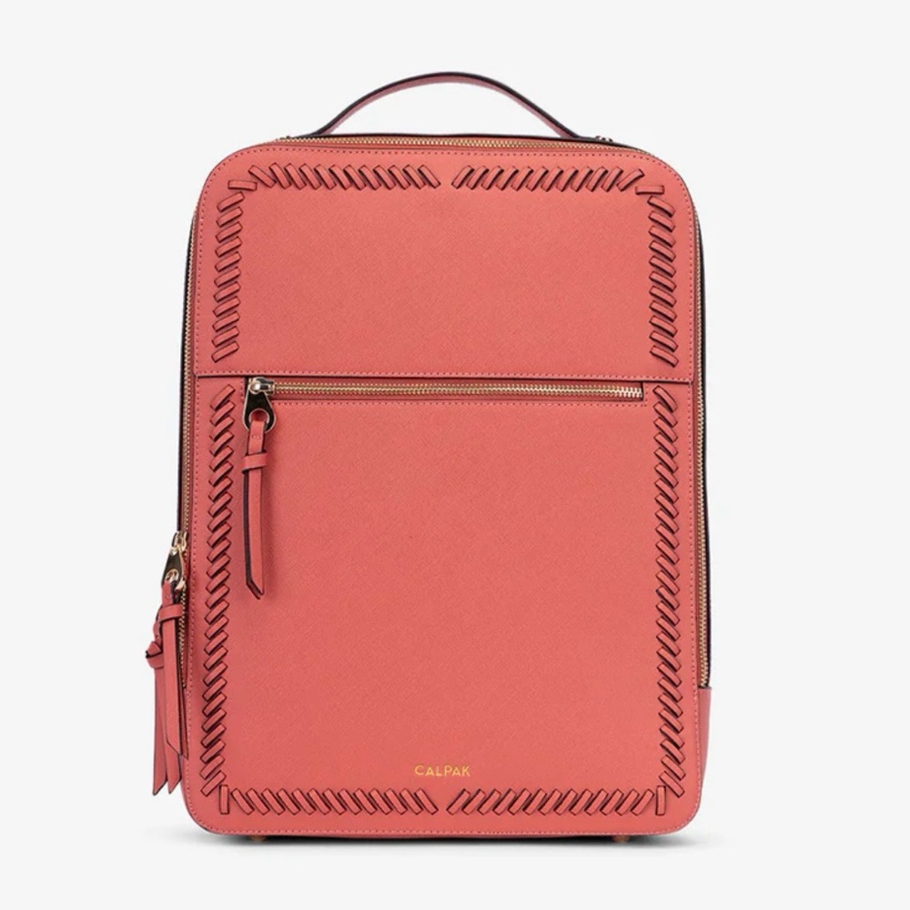 NWT CalPak Kaya 15in Laptop Backpack In Cranberry With Dust Bag